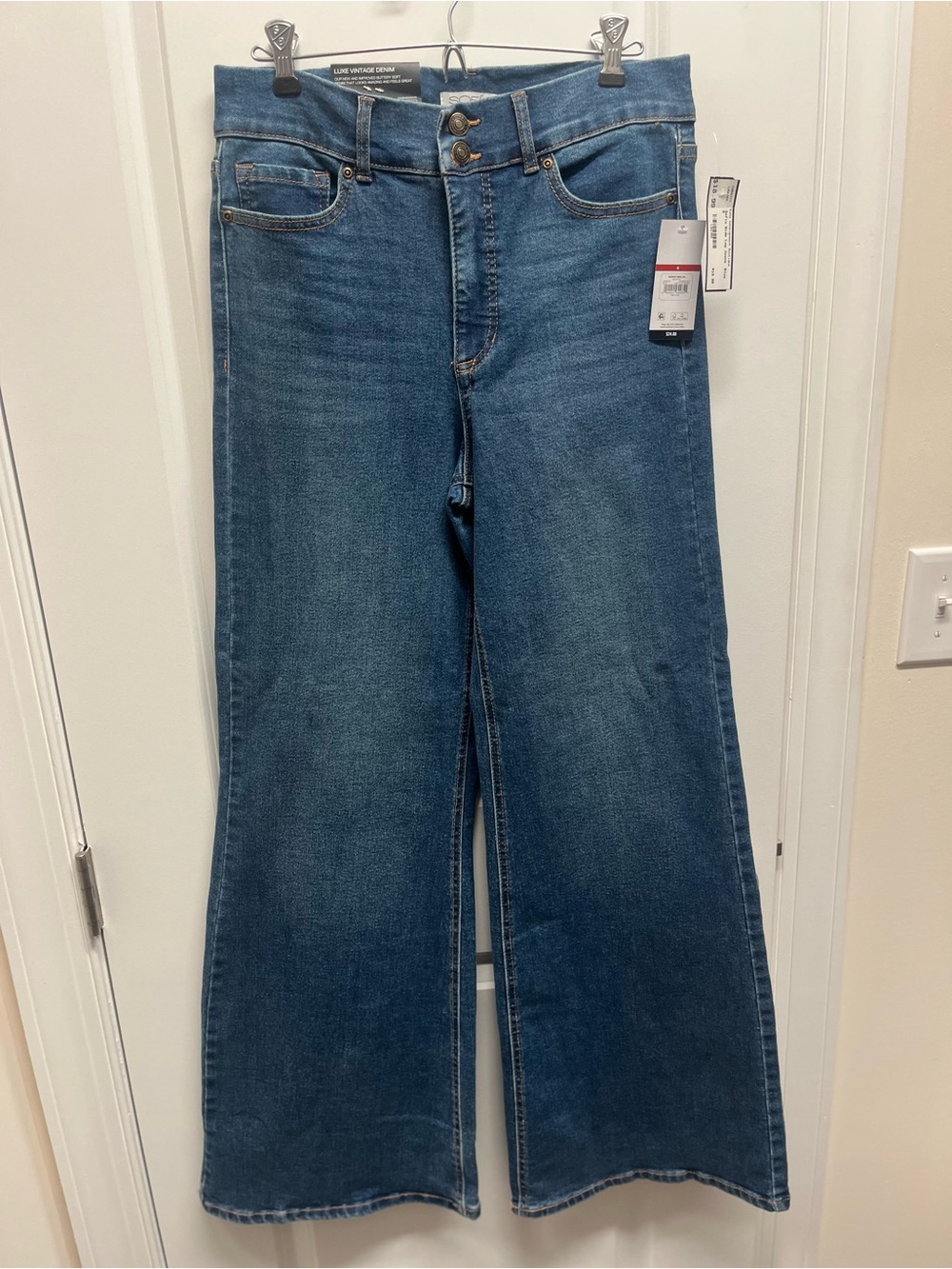 Sofia Jeans by Sofia Vergara Margot Wide Leg Super High Rise Jeans NWT 8